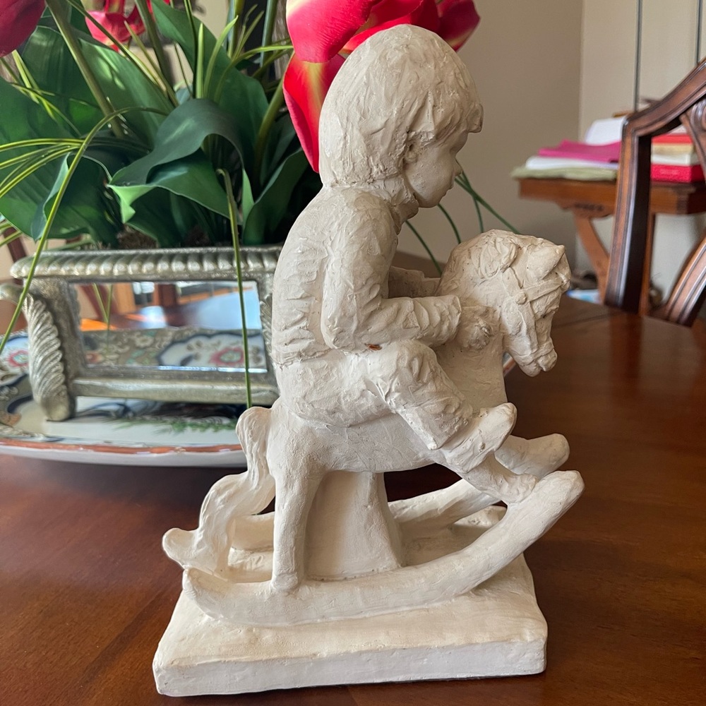 VINTAGE RARE 1985 DEE CROWLEY AUSTIN SCULPTURE “RIDE ‘EM COWBOY” ( BRIGHT EYES)